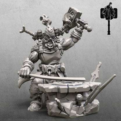 Fire Giant Blacksmith Board Games RPG RG Sculpt