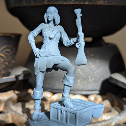 Lynda Pirate Girls Ravi DnD Dungeons and Dragons Tabletop Wargame Miniature RPG NPC 3D