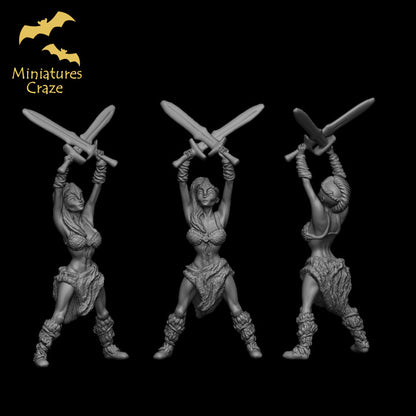 Berserker Miniature Craze Brettspiele Rollenspiele Sammler RPG  Kriegerin Armbrust