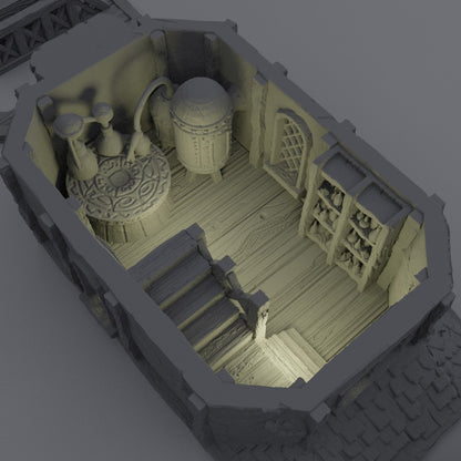 Alchemisten Haus Mittelalter 3D Terrain Gebäude Miniature Land DnD RPG Tabletop