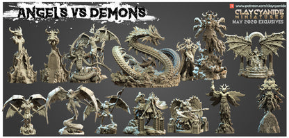 Engel Abaddon  aus Engel gegen Dämonen Set von Clay Cyanide Miniatures