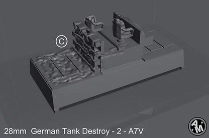 WW1 deutscher Sturm Panzer A7V