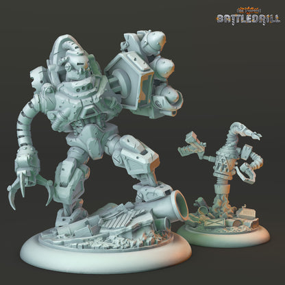 Gunner with Flametro Mineggler Faction Battledrill Kickstarter board games, RPG painter