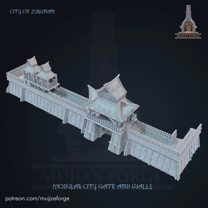 Modular City Gate Walls RPG Mujjas Forge City of Zurgnan