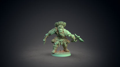 <transcy>Goddess Athena with Owlking by Clay Cyanide Miniatures D&D Tabletop Wargames Painters Greek Mythology</transcy>