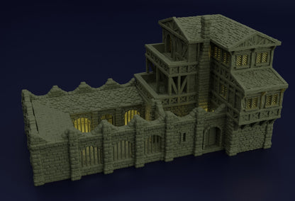 Mansion Medieval 3D Terrain Building Miniature Land DnD RPG Tabletop