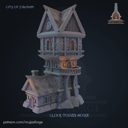 Clock Tower House RPG Mujjas Forge City of Zurgnan