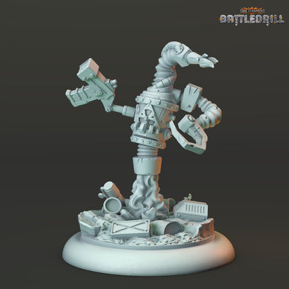 Gunner with Flametro Mineggler Faction Battledrill Kickstarter board games, RPG painter