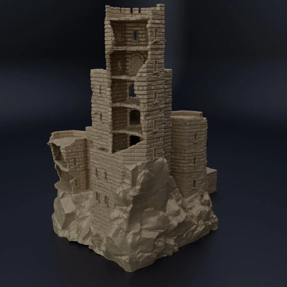 Alte Burg Ruine Mittelalter 3D Terrain Gebäude Miniature Land DnD RPG Tabletop