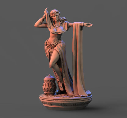 <transcy>Goddess Athena with Owlking by Clay Cyanide Miniatures D&D Tabletop Wargames Painters Greek Mythology</transcy>