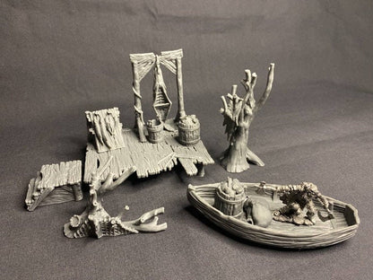 Boot Wrack Fischeimer Säcke StoneAxe Miniatures 3D DnD Tabletop RPG  Dungeons and Dragons Figur Miniature