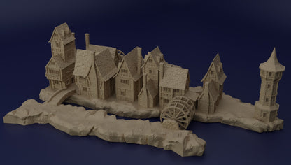 River Village Miniature Country RPG Terrain