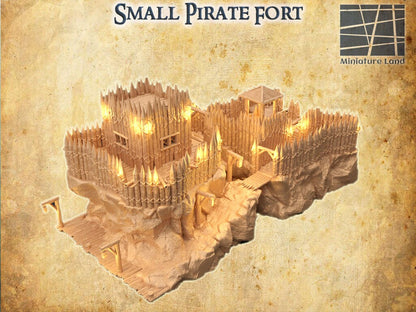 Kleines Piraten Versteck Fort Terrain Miniature Land RPG