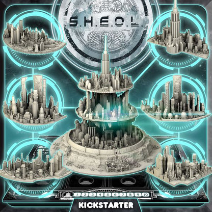 Sheol: Base Game + Land of the Nights Miniature Pack English Kickstarter Edition + Stretchgoals + Kickstarter Exclusives