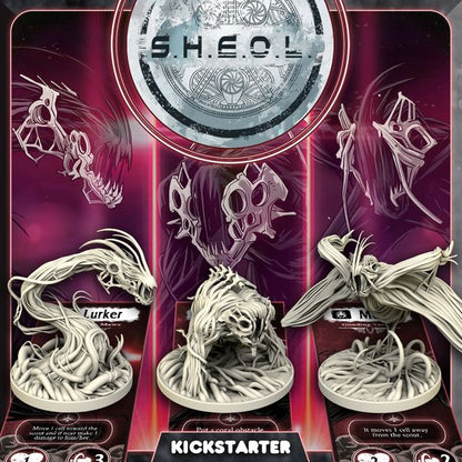 Sheol: Grundspiel + Land of the Nights Miniature Pack englisch Kickstarter Ausgabe+ Stretchgoals + Kickstarter Exclusives